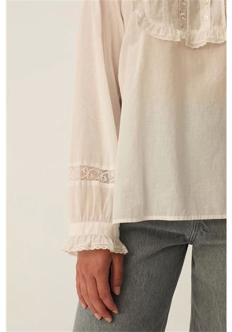 Des Petits Hauts Sothis Écru Cotton Voile Blouse Des Petits Hauts |  | 1H250417ECRU